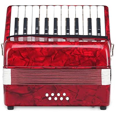 Classic Cantabile Secondo Junior 8-Bass Akkordeon (22 Diskanttasten, 8-Basstasten, inkl. Tragerriemen und Gigbag) rot Classic Cantabile Secondo Junior 8-Bass Akkordeon (22 Diskanttasten, 8-Basstasten, inkl. Tragerriemen und Gigbag) rot