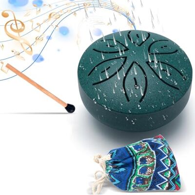WHOOLEFUN Regentrommel für den Außenbereich, 3 Zoll, 6 Töne, Handtrommel aus Stahl, Regentrommel-Instrument, Musikalische Bildung, Unterhaltung, Meditation, Geschenk, Chakra-Schlagzeug mit Musikbuch WHOOLEFUN Regentrommel für den Außenbereich, 3 Zoll, 6 Töne, Handtrommel aus Stahl, Regentrommel-Instrument, Musikalische Bildung, Unterhaltung, Meditation, Geschenk, Chakra-Schlagzeug mit Musikbuch