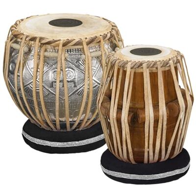 Meinl Percussion TABLA Tabla, Durchmesser 13,97 cm (5,5 Zoll) Dayan / 21,59 cm (8,5 Zoll) Bayan, chrome/natural Meinl Percussion TABLA Tabla, Durchmesser 13,97 cm (5,5 Zoll) Dayan / 21,59 cm (8,5 Zoll) Bayan, chrome/natural