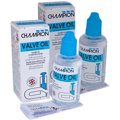 Champion Ventilöl für Messing-Musikinstrumente – Doppelpack (2 x 50 ml) Ventil- und Rotorschmierung für Kornett, Trompete, Flügelhorn, Tenor, Französisch, Baritonhorn, Posaune, Euphonium Champion Ventilöl für Messing-Musikinstrumente – Doppelpack (2 x 50 ml) Ventil- und Rotorschmierung für Kornett, Trompete, Flügelhorn, Tenor, Französisch, Baritonhorn, Posaune, Euphonium