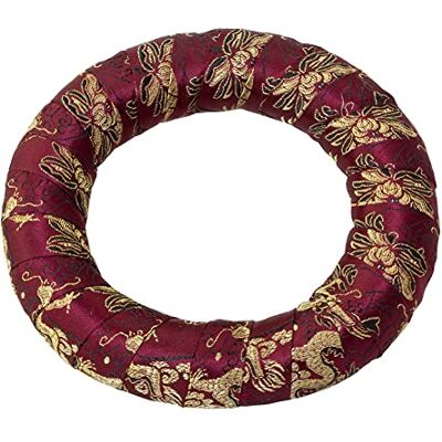 Klangschalen-Center Ring für Klangschale, mit Drachenmuster, Ø 16 cm, violett Handgefertigt in Nepal, traditionelles Muster Klangschalen-Center Ring für Klangschale, mit Drachenmuster, Ø 16 cm, violett Handgefertigt in Nepal, traditionelles Muster