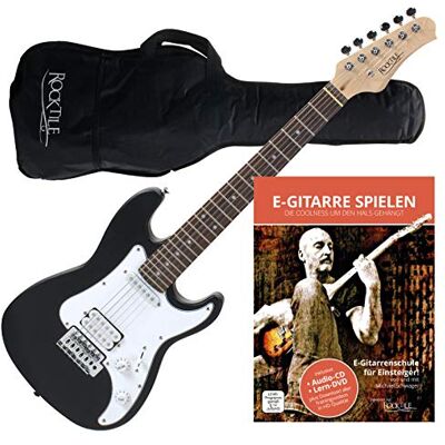 ROCKTILE Sphere Junior E-Gitarre 3/4 Schwarz + Gitarren-Schule ROCKTILE Sphere Junior E-Gitarre 3/4 Schwarz + Gitarren-Schule