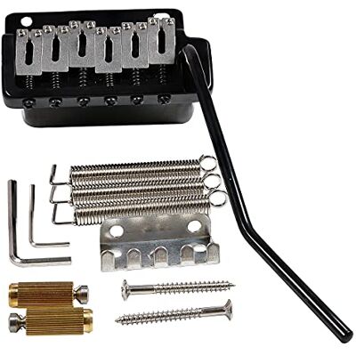 Musiclily Wilkinson WVP2-SB 54mm Stahl Saitenreiter 2-Punkt Style Gitarren Tremolo Steg Stahl Block für Japan/Korea Import Strat E-Gitarre, Schwarz Musiclily Wilkinson WVP2-SB 54mm Stahl Saitenreiter 2-Punkt Style Gitarren Tremolo Steg Stahl Block für Japan/Korea Import Strat E-Gitarre, Schwarz