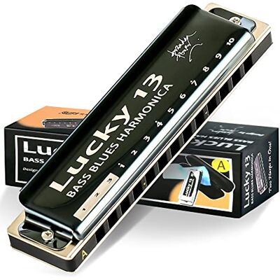 East top Lucky 13 Bass Plus Blues Harmonica 13 Holes Diatonic Harp Mouth Organ Professional Richter harmonica A key for Adults East top Lucky 13 Bass Plus Blues Harmonica 13 Holes Diatonic Harp Mouth Organ Professional Richter harmonica A key for Adults