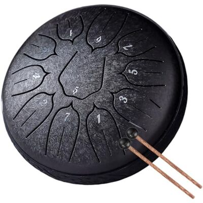 ATEUXOL Handpan Trommel Steel Tongue Drum 6 Zoll 11 Noten D5 Drums Tone Ethereal Handpan Instrument Musikinstrumente(Black) ATEUXOL Handpan Trommel Steel Tongue Drum 6 Zoll 11 Noten D5 Drums Tone Ethereal Handpan Instrument Musikinstrumente(Black)
