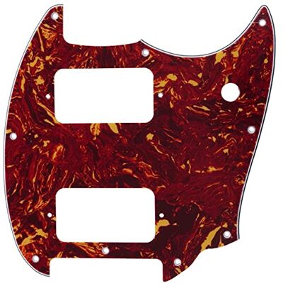 Musiclily Pro 9 Löcher HH Gitarre Schlagbrett 4-lagig Vintage Tortoise Runde Ecke, für Squier Bullet Series Mustang E-Gitarre Musiclily Pro 9 Löcher HH Gitarre Schlagbrett 4-lagig Vintage Tortoise Runde Ecke, für Squier Bullet Series Mustang E-Gitarre