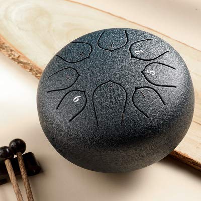 YUEKO Mini 8-Tone Steel Tongue Drum 6'' Zunge Drum C Key Lotus Hand Pan Drum Musikinstrumente mit Drum Mallets Tragetasche Percussion (Navy) YUEKO Mini 8-Tone Steel Tongue Drum 6'' Zunge Drum C Key Lotus Hand Pan Drum Musikinstrumente mit Drum Mallets Tragetasche Percussion (Navy)