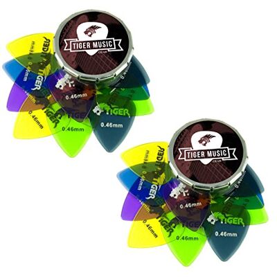 Tiger Gitarrenplektrum von mit Plektrumdose – 24 Gel; 0,46 mm Tiger Gitarrenplektrum von mit Plektrumdose – 24 Gel; 0,46 mm