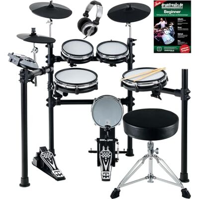 XDrum DD-530 E-Drum Set mit Mesh Heads Elektronisches Schlagzeug mit 3 Becken Pads 4 Mesh Head Pads, 1 Kick Pad und Rack 45 Drumkits mit 455 Sounds Inkl. Hocker, Kopfhörer und Schule XDrum DD-530 E-Drum Set mit Mesh Heads Elektronisches Schlagzeug mit 3 Becken Pads 4 Mesh Head Pads, 1 Kick Pad und Rack 45 Drumkits mit 455 Sounds Inkl. Hocker, Kopfhörer und Schule