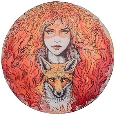 Generic Schamanen-Trommel, 25 cm Beauty And Wolf Schamanen-Trommel, handgefertigte Schamanen-Trommel mit Trommelstab, vegetarische Schamanen-Trommel, handgefertigt, Urlaubsdekorationen Generic Schamanen-Trommel, 25 cm Beauty And Wolf Schamanen-Trommel, handgefertigte Schamanen-Trommel mit Trommelstab, vegetarische Schamanen-Trommel, handgefertigt, Urlaubsdekorationen