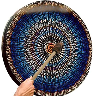 Yeeda Schaman Drum, Sibirische Drum Musik Spirituelle Bassdrum Schaman Alchemie Mond Drum mit Drumstick Schaman Alchemy Moon Drum Sound Healing Tool Yeeda Schaman Drum, Sibirische Drum Musik Spirituelle Bassdrum Schaman Alchemie Mond Drum mit Drumstick Schaman Alchemy Moon Drum Sound Healing Tool