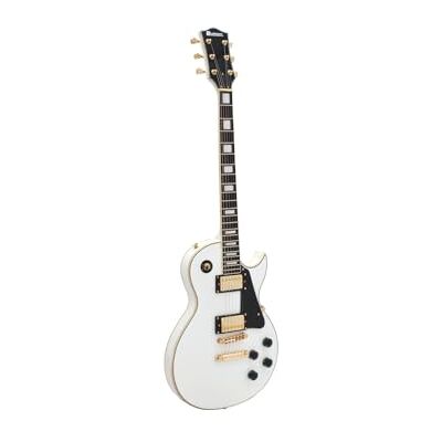 DIMAVERY LP-520 E-Guitar, white/gold DIMAVERY LP-520 E-Guitar, white/gold