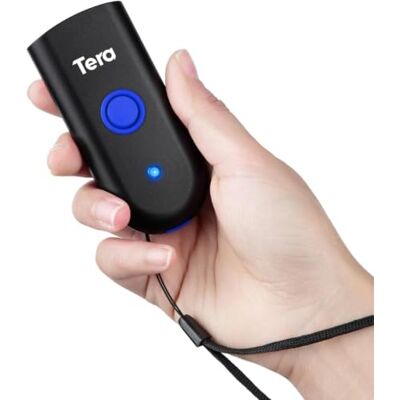 Tera Wireless Barcode Scanner 1D Laser Mini Pocket Waterproof Scanner 3in1 Compatible with Bluetooth USB Wired Portable Bar Code Reader for Supermarket Logistics Work with iOS Windows Android 1100L Tera Wireless Barcode Scanner 1D Laser Mini Pocket Waterproof Scanner 3in1 Compatible with Bluetooth USB Wired Portable Bar Code Reader for Supermarket Logistics Work with iOS Windows Android 1100L