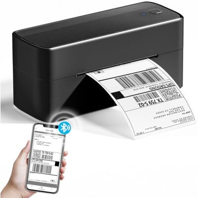 Phomemo Bluetooth DHL Etikettendrucker, Thermodrucker 4x6 Label Printer 241BT Labeldrucker Versandetiketten Drucker für Barcode, Amazon, Etsy, Shopify, DHL, DPD, GLS, FedEx, Ohne Tinte, Schwarz Phomemo Bluetooth DHL Etikettendrucker, Thermodrucker 4x6 Label Printer 241BT Labeldrucker Versandetiketten Drucker für Barcode, Amazon, Etsy, Shopify, DHL, DPD, GLS, FedEx, Ohne Tinte, Schwarz