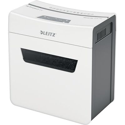 Leitz IQ 6X Premium Aktenvernichter P4, Partikelschnitt, 7-6 Blatt (70-80g/m²), Super leise, kompakt & sauber, TÜV+GS zertifiziert, 10L Behälter, für Büro & Home Office, Protect Serie, Weiß, 80900000 Leitz IQ 6X Premium Aktenvernichter P4, Partikelschnitt, 7-6 Blatt (70-80g/m²), Super leise, kompakt & sauber, TÜV+GS zertifiziert, 10L Behälter, für Büro & Home Office, Protect Serie, Weiß, 80900000