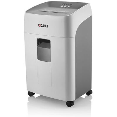 Dahle DeskSide 504P Aktenvernichter, Sicherheitsstufe P-5, 13–15 Blatt Mikropartikelschnitt P-5, 40 l Auffangbehälter, Verbundstahlwalzen, öl- und wartungsfrei, für höchste Datensicherheit Dahle DeskSide 504P Aktenvernichter, Sicherheitsstufe P-5, 13–15 Blatt Mikropartikelschnitt P-5, 40 l Auffangbehälter, Verbundstahlwalzen, öl- und wartungsfrei, für höchste Datensicherheit