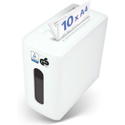Olympia CC 1010 S Aktenvernichter Papierschredder für Dokumente & Kreditkarten Dokumentenschredder 10 Blatt & 10L Auffangvolumen Shredder Papier P4 Partikelschnitt Schredder Aktenvernichter Olympia CC 1010 S Aktenvernichter Papierschredder für Dokumente & Kreditkarten Dokumentenschredder 10 Blatt & 10L Auffangvolumen Shredder Papier P4 Partikelschnitt Schredder Aktenvernichter