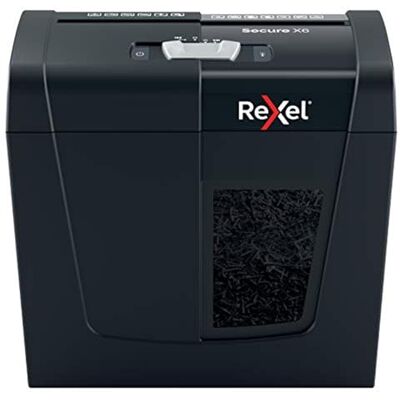 Rexel Aktenvernichter Secure X6, Partikelschnitt, 7-6 Blatt A4 (70-80 g/m²) Kapazität, Sicherheitsstufe P4, 10L Abfallbehälter, leise & kompakt, für zu Hause / Home Office, schwarz, 2020122EU Rexel Aktenvernichter Secure X6, Partikelschnitt, 7-6 Blatt A4 (70-80 g/m²) Kapazität, Sicherheitsstufe P4, 10L Abfallbehälter, leise & kompakt, für zu Hause / Home Office, schwarz, 2020122EU