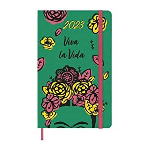 Moleskine Daily Planner 2023, 12-monatiger Kalender, Limitierte Edition Frida Kahlo, Tagesplaner mit Hardcover und Elastischem Verschluss, Großformat 13 x 21 cm, Farbe Grün Moleskine Daily Planner 2023, 12-monatiger Kalender, Limitierte Edition Frida Kahlo, Tagesplaner mit Hardcover und Elastischem Verschluss, Großformat 13 x 21 cm, Farbe Grün