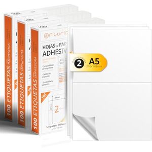Folios A4 Selbstklebende Etiketten - Gestalte Deine Aufkleber - Druckbar - 300 Stück Folios A4 Selbstklebende Etiketten - Gestalte Deine Aufkleber - Druckbar - 300 Stück
