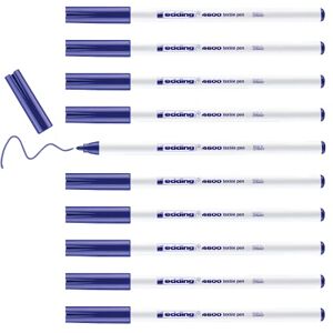 edding 4600 Textilstift blau 10 Stück Rundspitze 1 mm Textilstifte waschmaschinenfest (60 °C) zum Stoff bemalen Stoffmalstift edding 4600 Textilstift blau 10 Stück Rundspitze 1 mm Textilstifte waschmaschinenfest (60 °C) zum Stoff bemalen Stoffmalstift