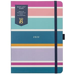 Busy B BusyB B BusyB Life Terminkalender von Januar bis Dezember 2022 Streifen A5 Wochenplaner mit doppeltem Terminplaner, Stifthalter und Steckfächern Busy B BusyB B BusyB Life Terminkalender von Januar bis Dezember 2022 Streifen A5 Wochenplaner mit doppeltem Terminplaner, Stifthalter und Steckfächern