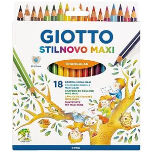 GIOTTO Stilnovo Maxi, Dickkernbuntstift, dreiflächig, 4,3 mm Mine, 18 sortierte Farben GIOTTO Stilnovo Maxi, Dickkernbuntstift, dreiflächig, 4,3 mm Mine, 18 sortierte Farben