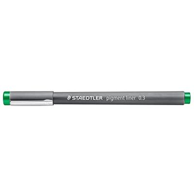 Staedtler pigment liner, grün, Linienbreite 0,3 mm, dokumentenechte Pigmenttinte, lange Metallspitze, lange Lebensdauer, 10 Fineliner im Kartonetui, 308 03-5 Staedtler pigment liner, grün, Linienbreite 0,3 mm, dokumentenechte Pigmenttinte, lange Metallspitze, lange Lebensdauer, 10 Fineliner im Kartonetui, 308 03-5