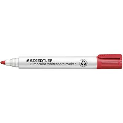 Staedtler Whiteboard Marker Lumocolor, rot, trocken und rückstandsfrei abwischbar, Rundspitze ca. 2 mm Linienbreite, hohe Qualität Made in Germany, 10 rote Marker, 351-2 Staedtler Whiteboard Marker Lumocolor, rot, trocken und rückstandsfrei abwischbar, Rundspitze ca. 2 mm Linienbreite, hohe Qualität Made in Germany, 10 rote Marker, 351-2