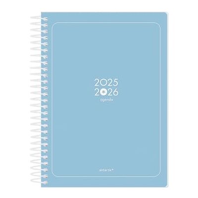 Liderpapel Antartik Schülerkalender, 25-26, Spiralbindung, Blau, Tag-Seite, A5, zweisprachig, FSC, 80 g Liderpapel Antartik Schülerkalender, 25-26, Spiralbindung, Blau, Tag-Seite, A5, zweisprachig, FSC, 80 g