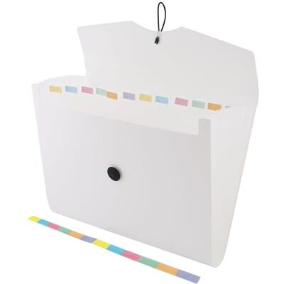 D.RECT 5580 Fächermappe Ordnungsmappe erweiterbar Dokumentenmappen 12 Fächer A4 Weiß D.RECT 5580 Fächermappe Ordnungsmappe erweiterbar Dokumentenmappen 12 Fächer A4 Weiß
