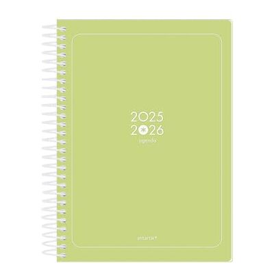 Liderpapel Antartik Schülerkalender, 25-26, Spiralbindung, Limettengrün, Tagesansicht, A5, zweisprachig, FSC, 80 g Liderpapel Antartik Schülerkalender, 25-26, Spiralbindung, Limettengrün, Tagesansicht, A5, zweisprachig, FSC, 80 g