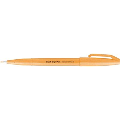 Pentel SES15C-FFX Brush Sign Pen neon-orange, Faserschreiber, pinselähnliche Spitze, 10 Stück Pentel SES15C-FFX Brush Sign Pen neon-orange, Faserschreiber, pinselähnliche Spitze, 10 Stück