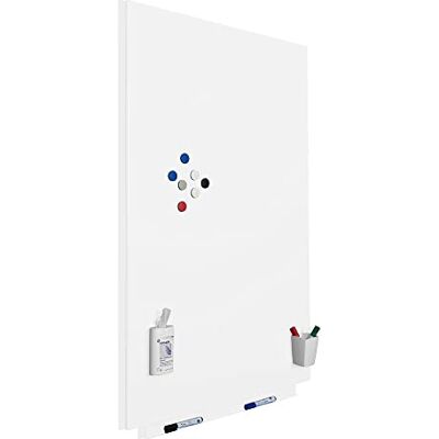 Rocada Whiteboard Magnetisch Rahmenlos Magnettafel Wandmagnettafel PE Beschichtet Mit Stiftablage und trocken Abwischbar 75 x 115 cm Weiß Rocada Whiteboard Magnetisch Rahmenlos Magnettafel Wandmagnettafel PE Beschichtet Mit Stiftablage und trocken Abwischbar 75 x 115 cm Weiß