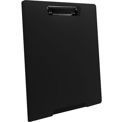 RAYLU PAPER Klemmbrett A4 aus robustem Polypropylen, Klemmbrett mit Deckel für Notizen im Büro (schwarz) RAYLU PAPER Klemmbrett A4 aus robustem Polypropylen, Klemmbrett mit Deckel für Notizen im Büro (schwarz)