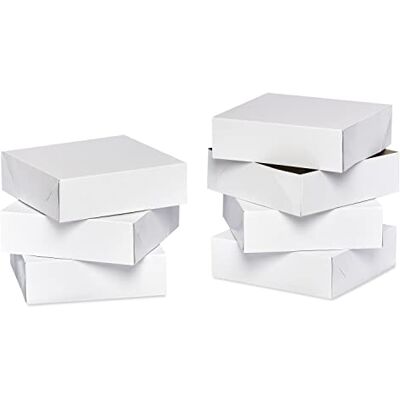 American Greetings Quadratische weiße Geschenkboxen mit Deckel für Geburtstage, Ostern, Vatertag, Abschluss und alle Anlässe, 6 Boxen, 22,9 x 22,9 cm) American Greetings Quadratische weiße Geschenkboxen mit Deckel für Geburtstage, Ostern, Vatertag, Abschluss und alle Anlässe, 6 Boxen, 22,9 x 22,9 cm)