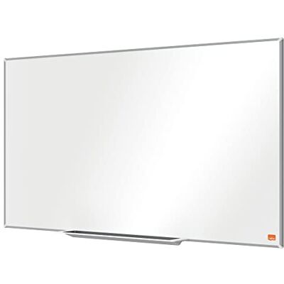 Nobo Magnetisches Widescreen-Emaillle-Whiteboard mit Stiftablage, 890 x 500 mm, Schlanker Zierrahmen, InvisaMount-Montagesystem, Impression Pro, Weiß, 1915249 Nobo Magnetisches Widescreen-Emaillle-Whiteboard mit Stiftablage, 890 x 500 mm, Schlanker Zierrahmen, InvisaMount-Montagesystem, Impression Pro, Weiß, 1915249