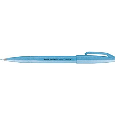 Pentel SES15C-FSX Brush Sign Pen neon-blau, Faserschreiber, pinselähnliche Spitze, 10 Stück Pentel SES15C-FSX Brush Sign Pen neon-blau, Faserschreiber, pinselähnliche Spitze, 10 Stück