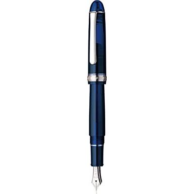 Platinum Japanischer Füllfederhalter #3776 Century Rhodium Chartres Blue SF/Blau / 0,30-036 mm/Handgefertigt/Feder aus 14-Karätigem Gold/mit Geschenkbox/Füllhalter Platinum Japanischer Füllfederhalter #3776 Century Rhodium Chartres Blue SF/Blau / 0,30-036 mm/Handgefertigt/Feder aus 14-Karätigem Gold/mit Geschenkbox/Füllhalter