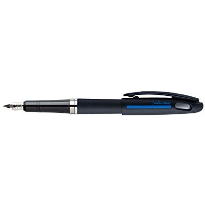 Pentel Tradio TRF99A-C Füllfederhalter Sport Chic, Schaft schwarz matt, Tinte blau nachfüllbar Schwarz Pentel Tradio TRF99A-C Füllfederhalter Sport Chic, Schaft schwarz matt, Tinte blau nachfüllbar Schwarz