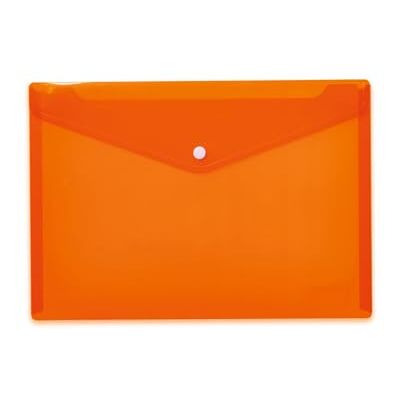 HERMA 20074 Dokumententasche A4 Transparent Orange, 5 Stück, kleine Sichttaschen Umschlag mit Druckknopf, Briefumschlag aus Plastik für Schule, Uni, Büro, Reise HERMA 20074 Dokumententasche A4 Transparent Orange, 5 Stück, kleine Sichttaschen Umschlag mit Druckknopf, Briefumschlag aus Plastik für Schule, Uni, Büro, Reise