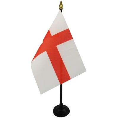 AZ FLAG Tischflagge England 15x10 cm Polyester 100D Kunststoffsockel Für innen Englische Tischflagge genähte Ausführung mit verstärkten Kanten mit Kunststoffstab und goldene Spitze AZ FLAG Tischflagge England 15x10 cm Polyester 100D Kunststoffsockel Für innen Englische Tischflagge genähte Ausführung mit verstärkten Kanten mit Kunststoffstab und goldene Spitze