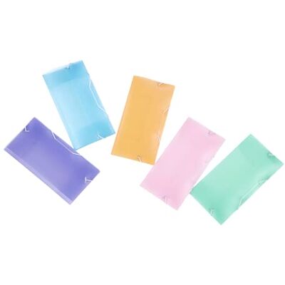 Viquel 20 Minihüllen aus Kunststoff, 12 x 23,5 cm, 3 Klappen, Format Scheck, Propysoft – verschiedene Pastellfarben Viquel 20 Minihüllen aus Kunststoff, 12 x 23,5 cm, 3 Klappen, Format Scheck, Propysoft – verschiedene Pastellfarben