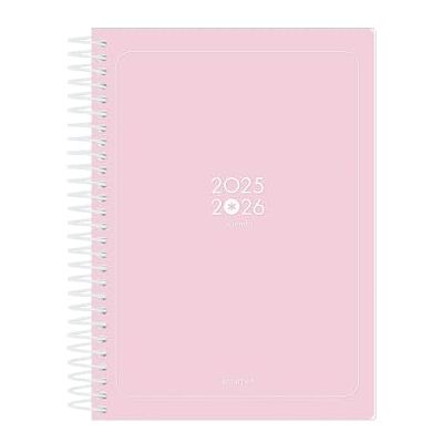 Liderpapel Antartik Schülerkalender, 25-26, Spiralbindung, Rosa, Tag Seite, A5, zweisprachig, FSC, 80 g Liderpapel Antartik Schülerkalender, 25-26, Spiralbindung, Rosa, Tag Seite, A5, zweisprachig, FSC, 80 g