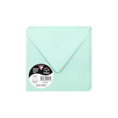 Clairefontaine 5413C Packung mit 20 Umschlägen Pollen 14x14 cm, 120g, gefüttert, ideal für Einladungen und Korrespondenz, Premium glattes Papier, Jadegrün, 1 Pack Clairefontaine 5413C Packung mit 20 Umschlägen Pollen 14x14 cm, 120g, gefüttert, ideal für Einladungen und Korrespondenz, Premium glattes Papier, Jadegrün, 1 Pack