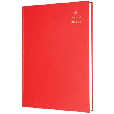 Collins Standard Desk Academic 2023–24 A4 Tagesansicht, Jahresplaner (Termine), FSC Mix-Papier, Schul-, Hochschul- oder Universitäts-Tagebuch – Juli 2023 bis Juli 2024 – Rot – 44M.15-2324 Collins Standard Desk Academic 2023–24 A4 Tagesansicht, Jahresplaner (Termine), FSC Mix-Papier, Schul-, Hochschul- oder Universitäts-Tagebuch – Juli 2023 bis Juli 2024 – Rot – 44M.15-2324