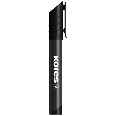 Kores K-Marker XP1: Schwarze Permanent Marker Stifte, Rundspitze mit wasserfester und geruchsfreier Tinte, für alle Oberflächen, 12 Stk Packung Kores K-Marker XP1: Schwarze Permanent Marker Stifte, Rundspitze mit wasserfester und geruchsfreier Tinte, für alle Oberflächen, 12 Stk Packung