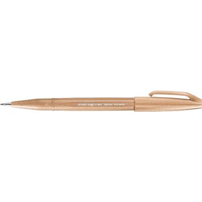Pentel SES15C-E2X Brush Sign Pen hellbraun, Faserschreiber, pinselähnliche Spitze, 10 Stück Pentel SES15C-E2X Brush Sign Pen hellbraun, Faserschreiber, pinselähnliche Spitze, 10 Stück