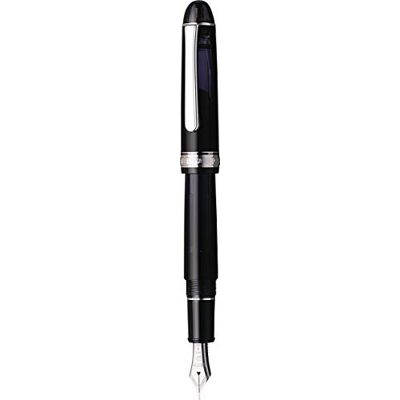 Platinum Japanischer Füllfederhalter #3776 Century Rhodium Black Diamond B/Schwarz / 0,44-0,54 mm/Handgefertigt/Feder aus 14-Karätigem Gold/mit Geschenkbox/Füllhalter Platinum Japanischer Füllfederhalter #3776 Century Rhodium Black Diamond B/Schwarz / 0,44-0,54 mm/Handgefertigt/Feder aus 14-Karätigem Gold/mit Geschenkbox/Füllhalter