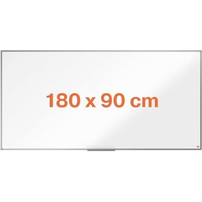Nobo magnetisches Whiteboard aus Stahl, 90 x 180 cm, Aluminiumrahmen, Traditionelle Eckmontage, Inkl. Stiftablage, Weiß, Essence-Serie, 1915450 Nobo magnetisches Whiteboard aus Stahl, 90 x 180 cm, Aluminiumrahmen, Traditionelle Eckmontage, Inkl. Stiftablage, Weiß, Essence-Serie, 1915450